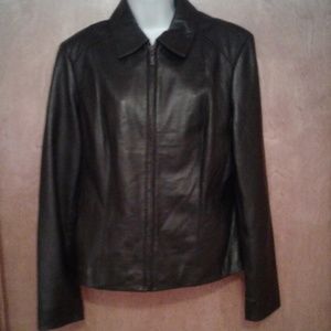 Black leather jacket by Sonoma